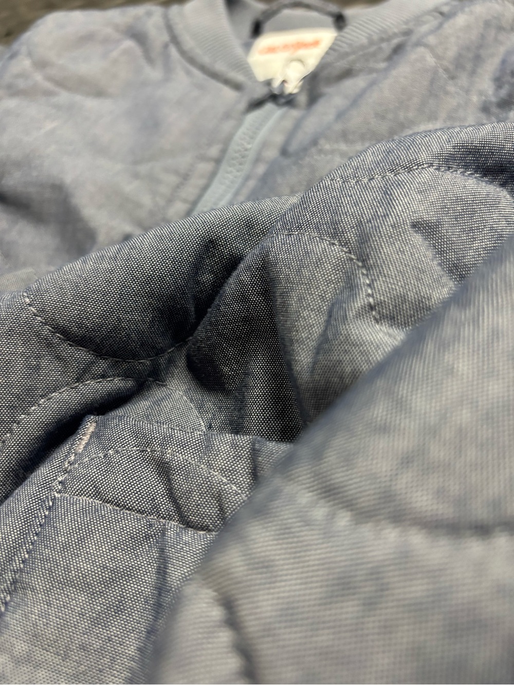 Cat & Jack Quilted Jacket Gray XS 4/5 Lightweight Kids Coat - Picture 4 of 8